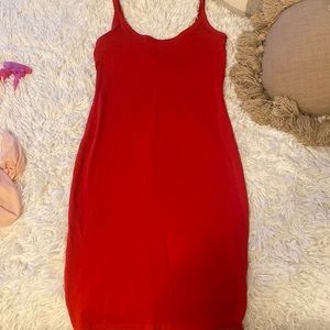 Red slim dress